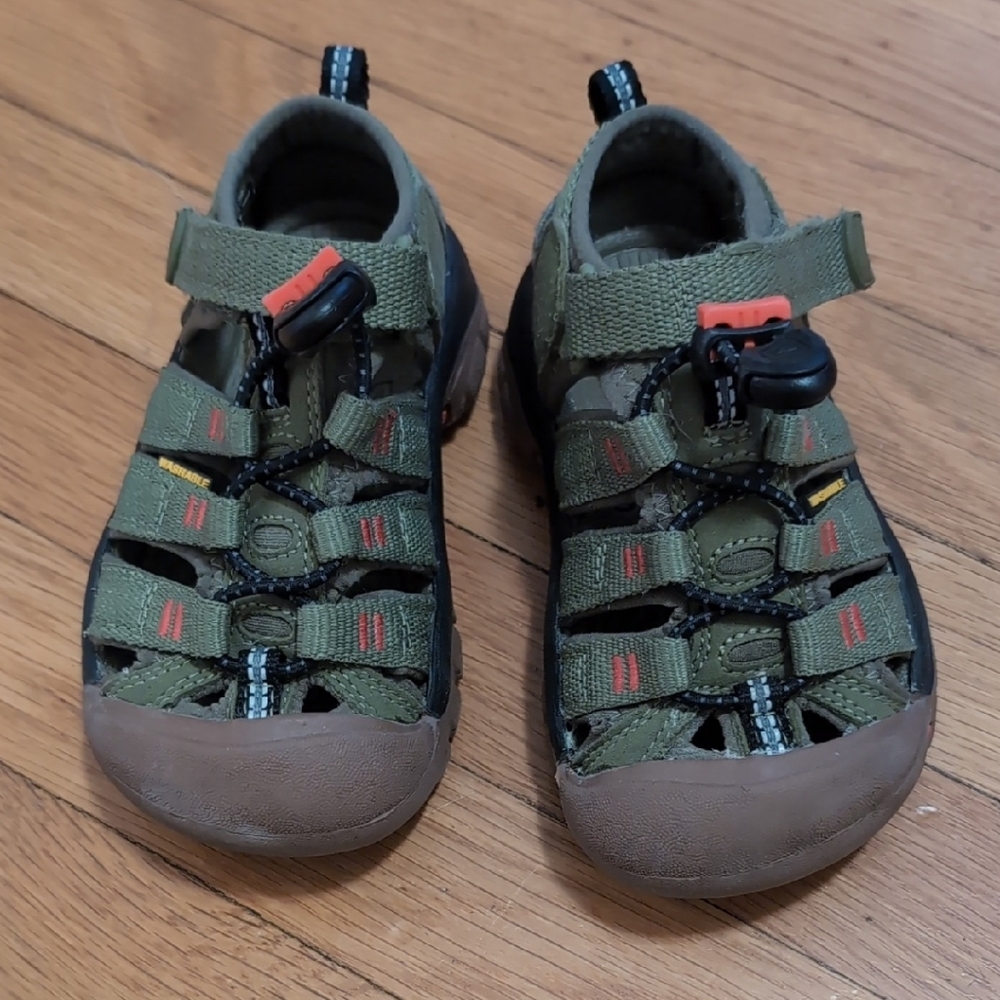 Keen Green and Brown Sport Sandals with Protective Toe